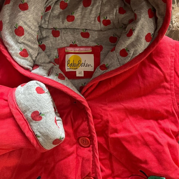 Mini Boden Red Apple jacket 3-4 - Picture 2 of 4